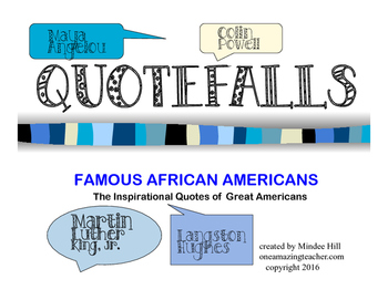 Preview of African American Quote Falls