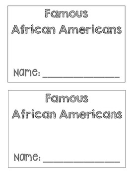 Preview of African American Research Booklet