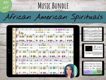 Preview of African American Spiritual Songs Bundle | 30% off