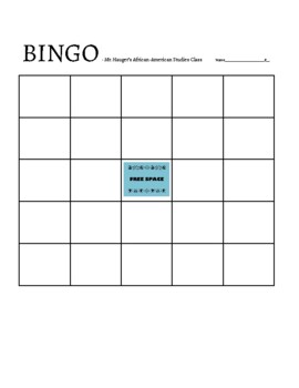 Preview of African American Studies Important Historical Figures Bingo With Fun Facts