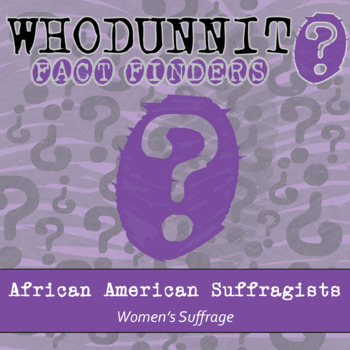 Preview of African American Suffragists Whodunnit Activity - Printable & Digital Game