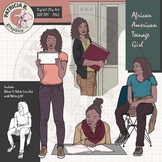 African American Teenage Girl Student | Realistic Teenager