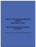 African American Women Firsts Web Search with Extension Ac