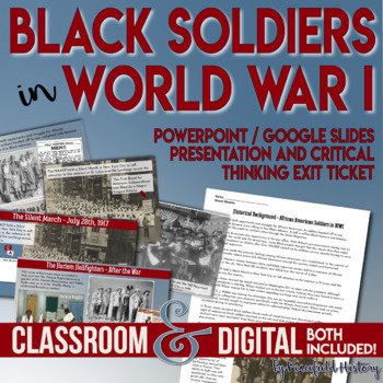 Preview of African American or Black Soldiers in WWI Harlem Hellfighters PowerPoint