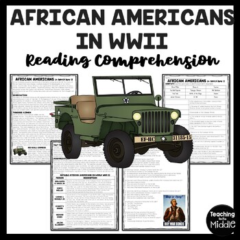 Preview of African Americans During World War II (2) Reading Comprehension Worksheet  DBQ