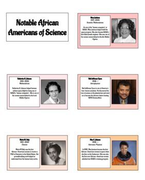 Preview of African Americans in Science - Bulletin Board Display