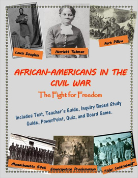 Preview of African-Americans in the Civil War mini-unit, including text