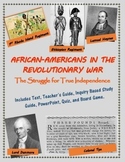 African-Americans in the Revolutionary War mini-unit, incl