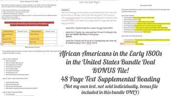 Preview of African Americans in the United States in the 1800s Bundle Deal