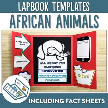 Preview of African Animal Lapbooks and Fact Sheets