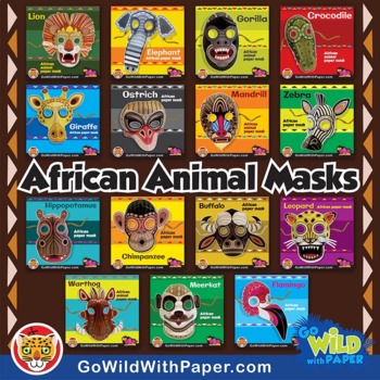 Preview of African Animal Masks BUNDLE | Craft Project