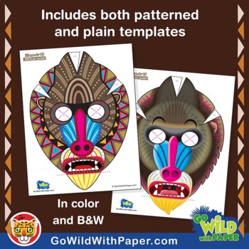 colorful animal african masks