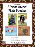 African Animal Photo Puzzles Adaptations Center Book