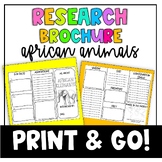 African Animal Research Brochures (Print & Go!) (Great for