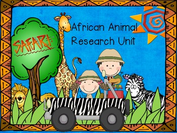 Preview of African Animal Safari Research Unit for Kindergarten