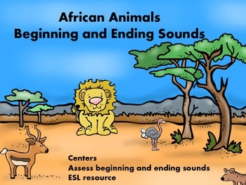 Preview of African Animals Beginning and Ending Sounds