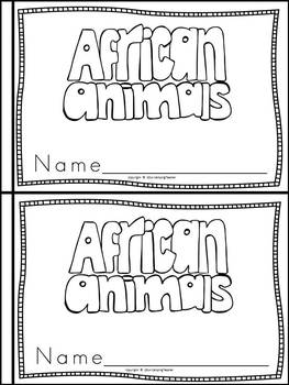 African Animals Book for Kindergarten and 1st Grade {Block Print Style}