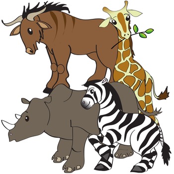 Download African Animals Clip Art - Serengeti Safari Clipart by ...
