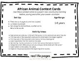 African Animals Montessori 3 Part Cards