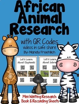 Preview of African Animals QR Codes Research