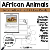 African Animals Reading Passages