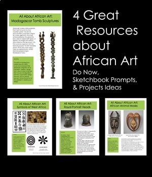 Preview of African Art Sketchbook Prompts Bundle : Middle and High School Art