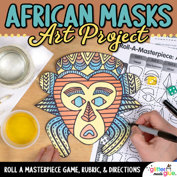 Preview of Black History Month African Mask Making Art Project, Templates and Worksheets
