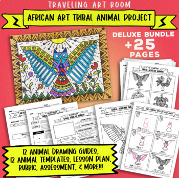 Preview of African Art for Kids: Tribal Animal Deluxe Bundle