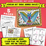 African Art for Kids: Tribal owl lesson drawing guides, te