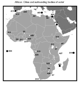 African Cities and surrounding bodies of water Crossword TPT