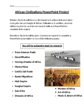 Preview of African Civilizations Research Project