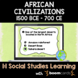 African Civilizations Task Cards Boom Cards | Distance Learning