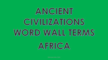 Preview of African Civilizations Word Wall Cards