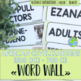 African Civilizations Word Wall without definitions