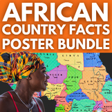 African Countries 120 Poster BUNDLE | Facts Bulletin Board