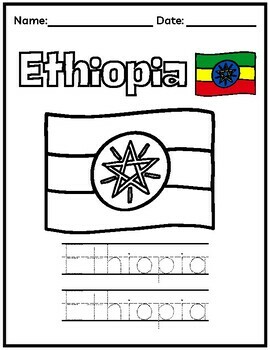 flag coloring pages africa