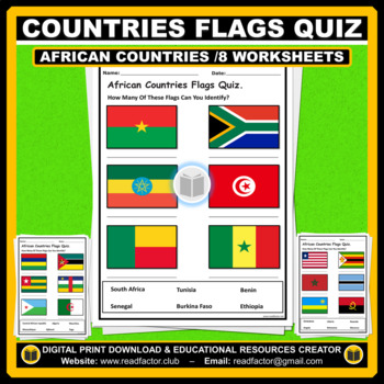 Preview of African Countries Flags Quiz