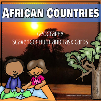 Preview of African Countries Geography Scavenger Hunt and Task Cards
