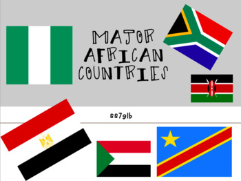 Preview of African Countries-SS7G1b Power Point and Activities