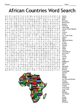 Preview of African Countries Word Search!
