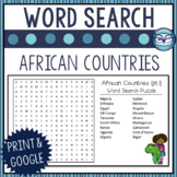 African Countries Word Search Puzzle