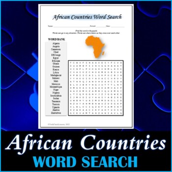 African Countries Word Search Puzzle By TechCheck Lessons TPT   Original 7831807 1 