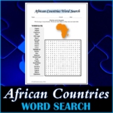 African Countries Word Search Puzzle