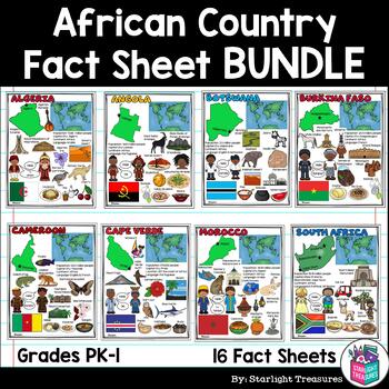 Preview of Africa Country Fact Sheet Bundle - Angola, Benin, Chad, Egypt, Kenya, Uganda