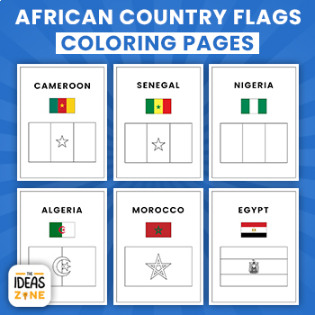 Preview of African Country Flags Coloring Pages
