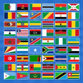 African Country Flags Coloring Pages by The Ideas Zone | TPT