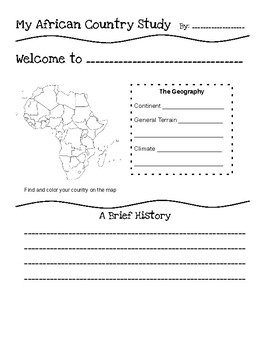 Preview of African Country Study Project