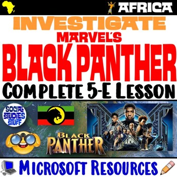 Preview of African Cultures in Black Panther 5-E Lesson | Investigate Wakanda | Microsoft