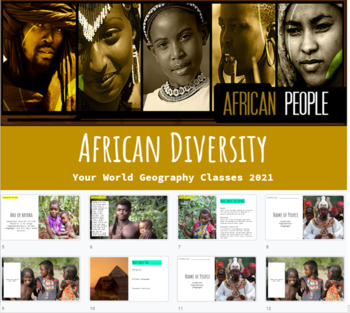 Preview of African Diversity Class Project for World Geography Using Google Slides
