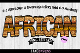 African Doodle Font (PNG Letters)